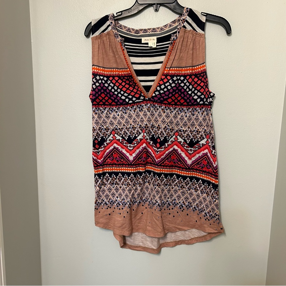 Anthropologie Meadow Rue Multicolored Sleeveless Top - Size Small - EUC tank‎